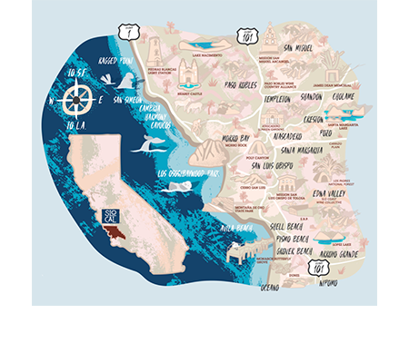 graphic map of San Luis Obispo County