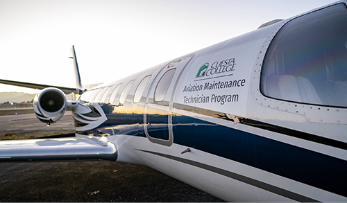 side view of airplane from cuesta ACI Jet maintenance training program