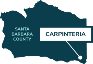 map showing location of Carpinteria