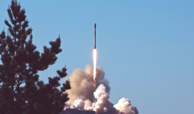 rocket launch at Vandenberg Space Force Base