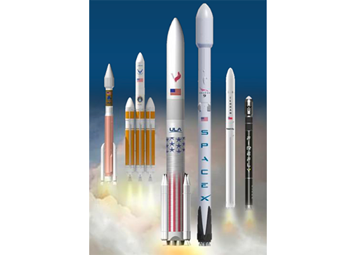 Illustration of rockets