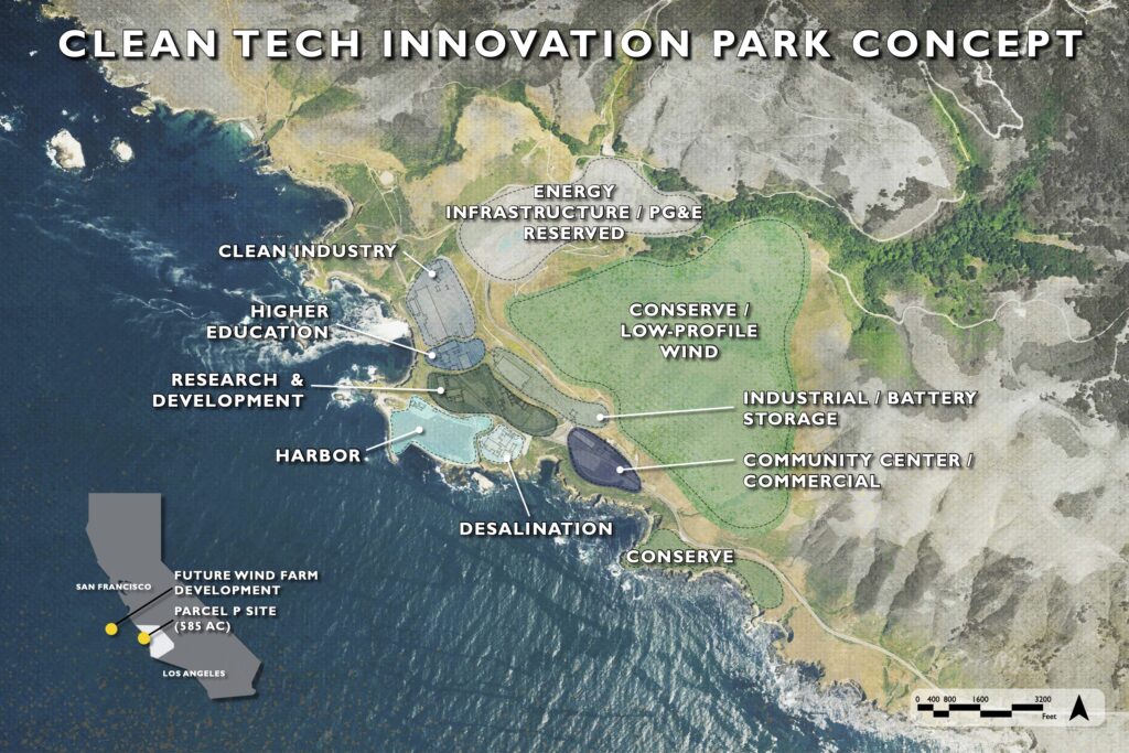 Map for Parcel P Clean Tech Innovation Park Concept