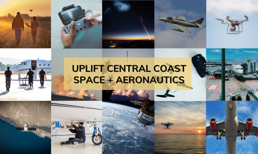A collage of aerospace images