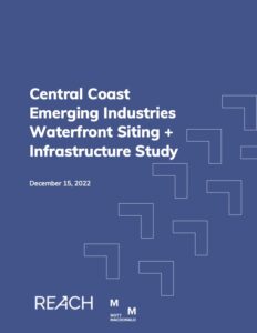 Cover pf the Central Coast Emerging Industries Waterfront Siting and Infrastructure Study