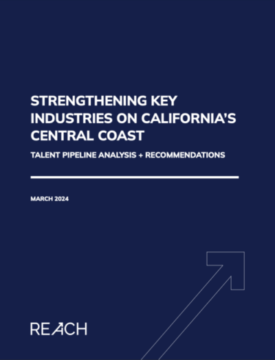 Screenshot of the cover of the Strengthening Key Industries on California's Central Coast report