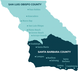 map of central coast communities